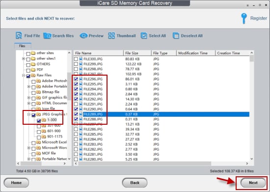 icare sd memory card recovery preview files