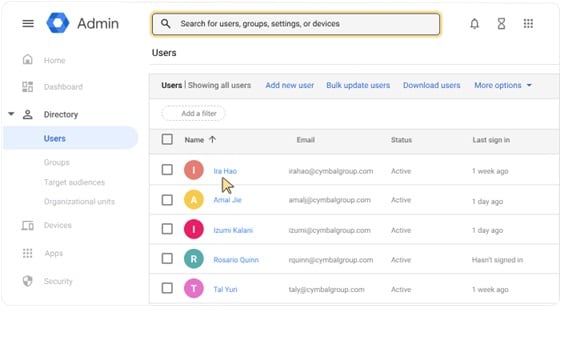 google admin users