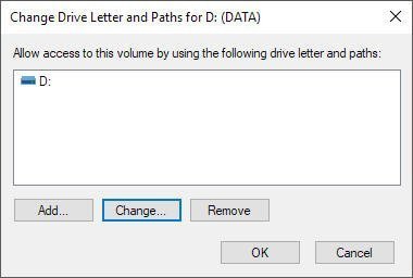 assign new drive letter