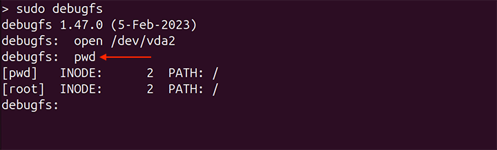 use sudo xfs db debugger