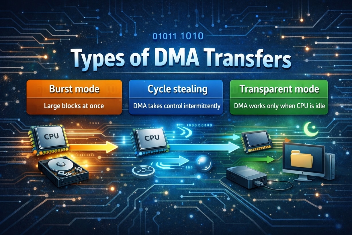 types of dma transfer