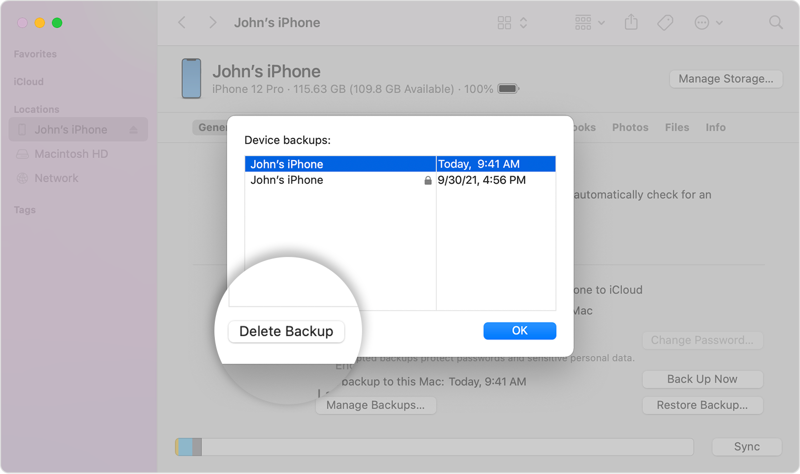 icloud delete backup mac