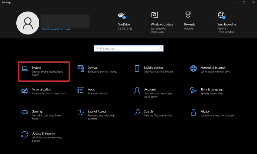 access system settings