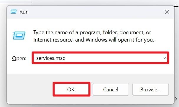 add the command and ok