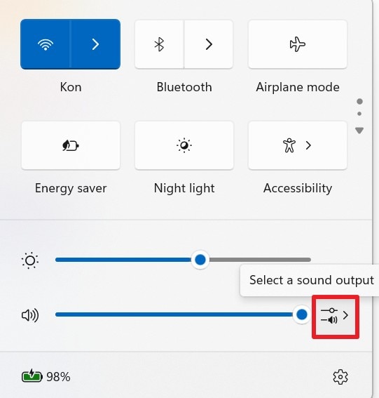 pick the output menu