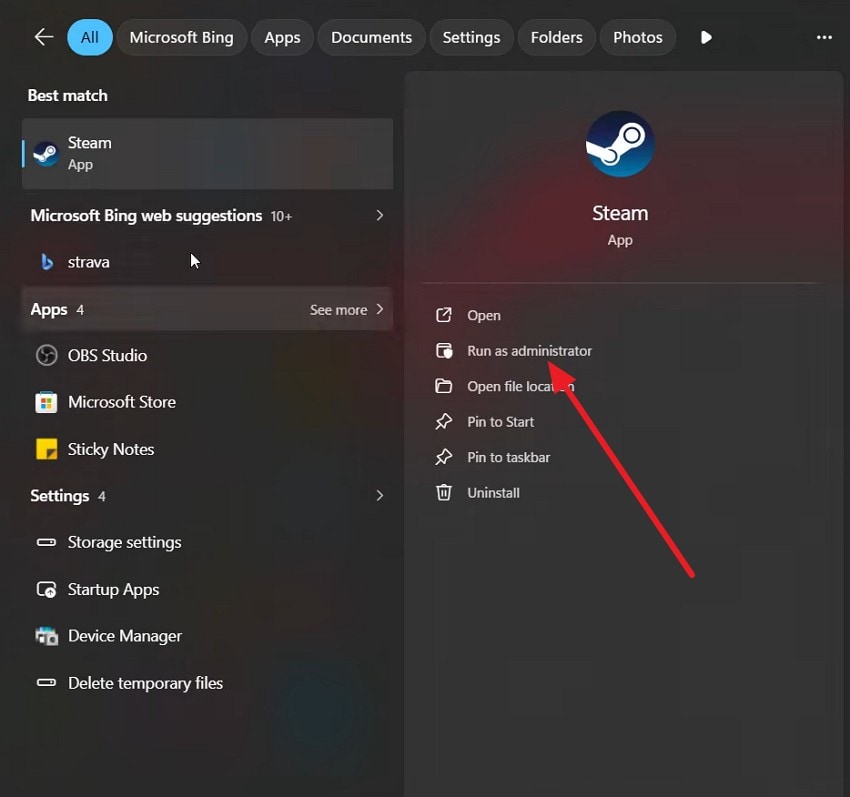 run steam administrator