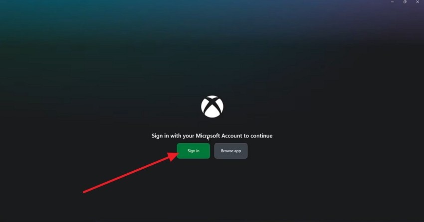 sign back into xbox app