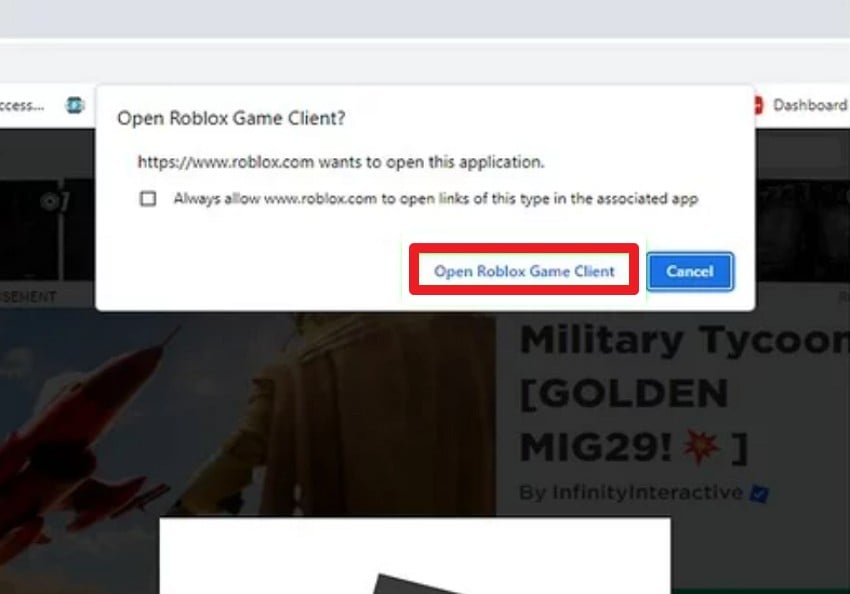 allow roblox client launch prompt