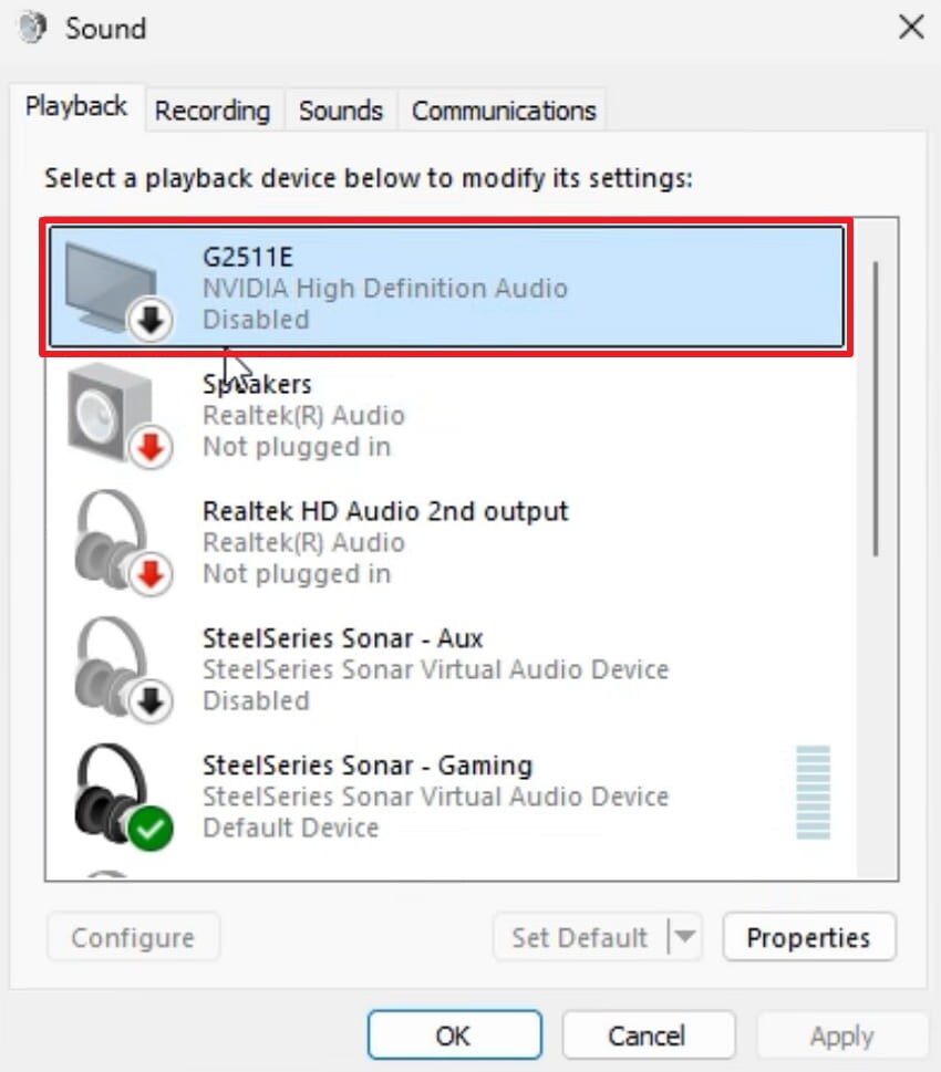 disable nvidia audio device
