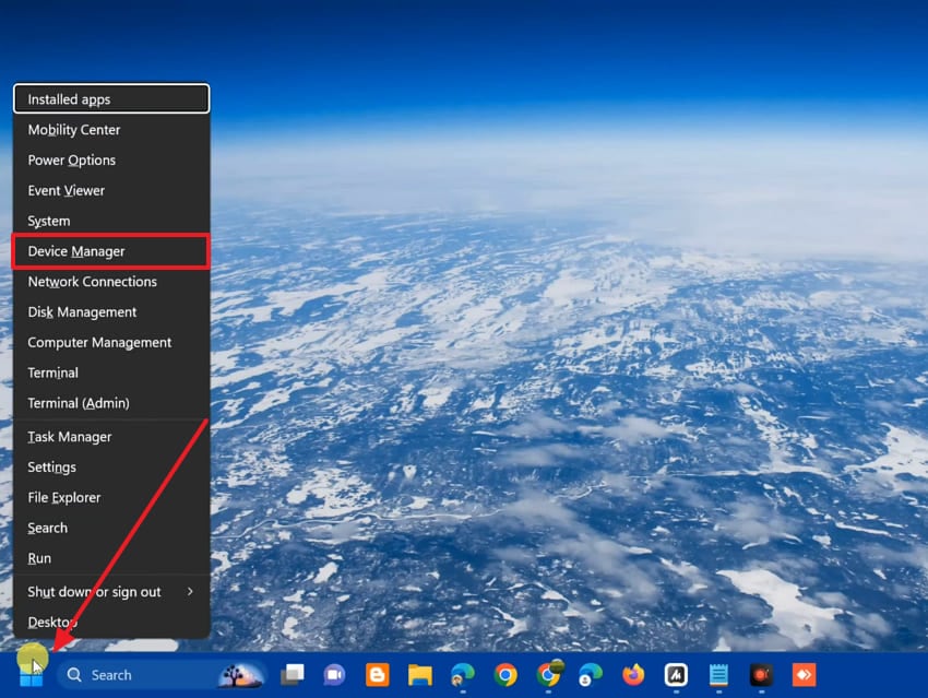 open device manager