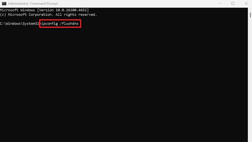 execute flush dns