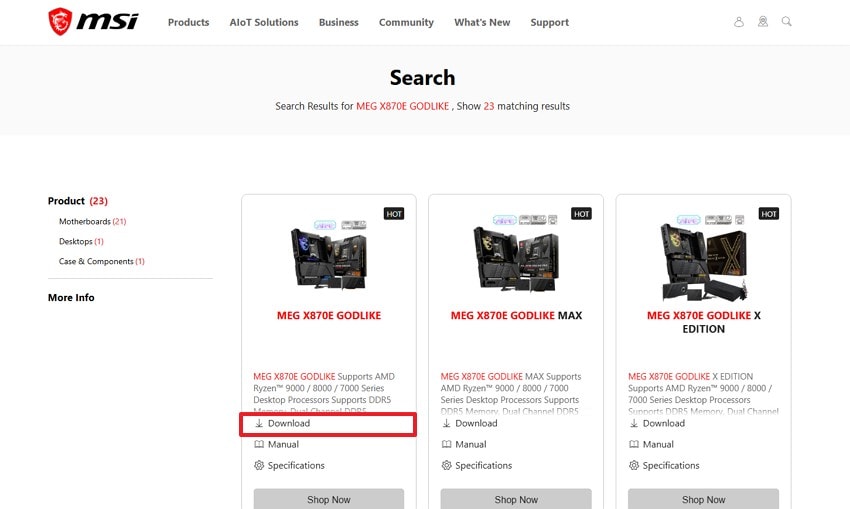 choose your motherboard version