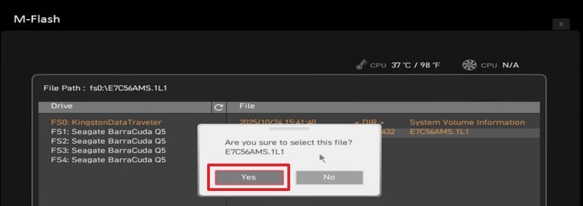 choose bios file