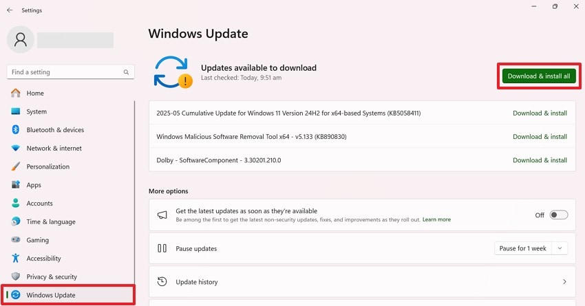 update windows