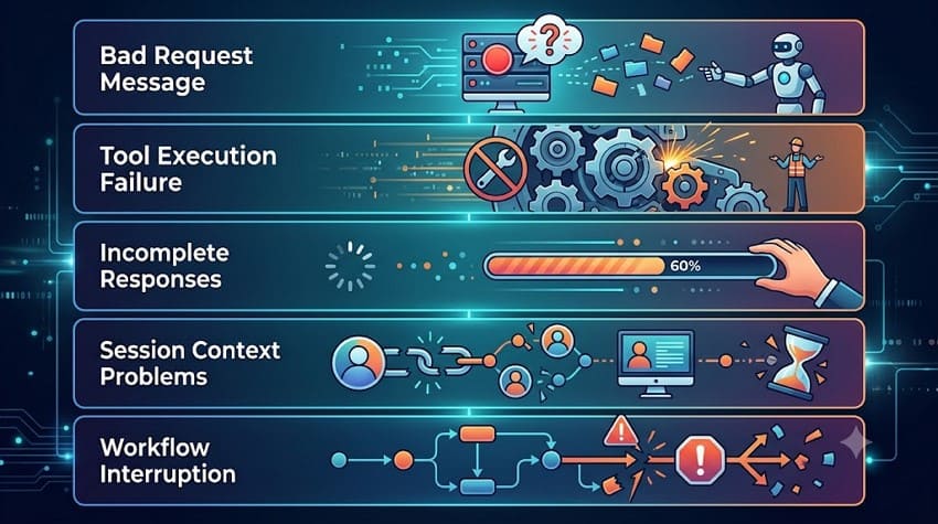 common symtoms of claud code error