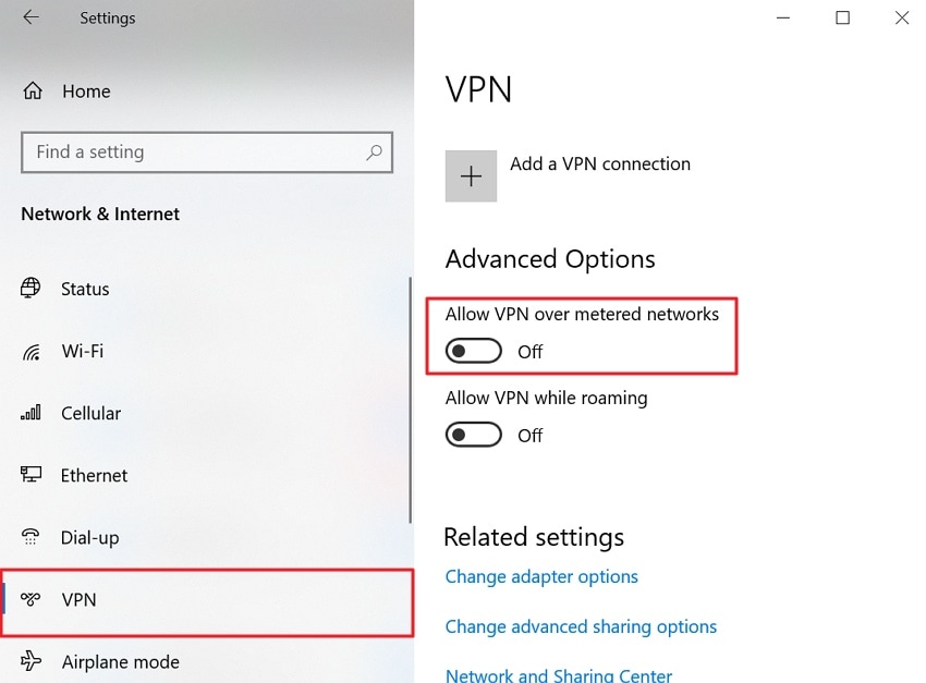 disable vpn on pc