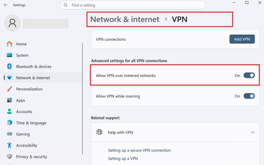 disable vpn on computer