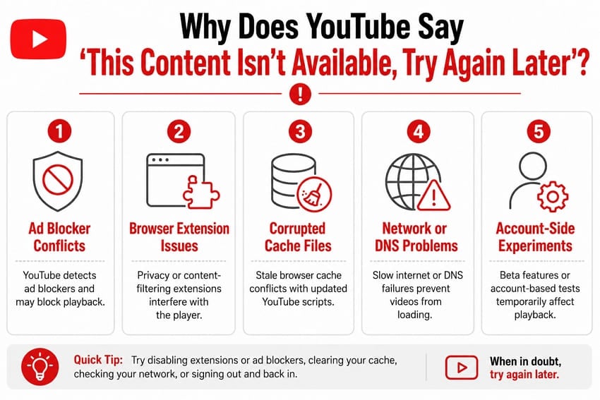 youtube content not available error reasons