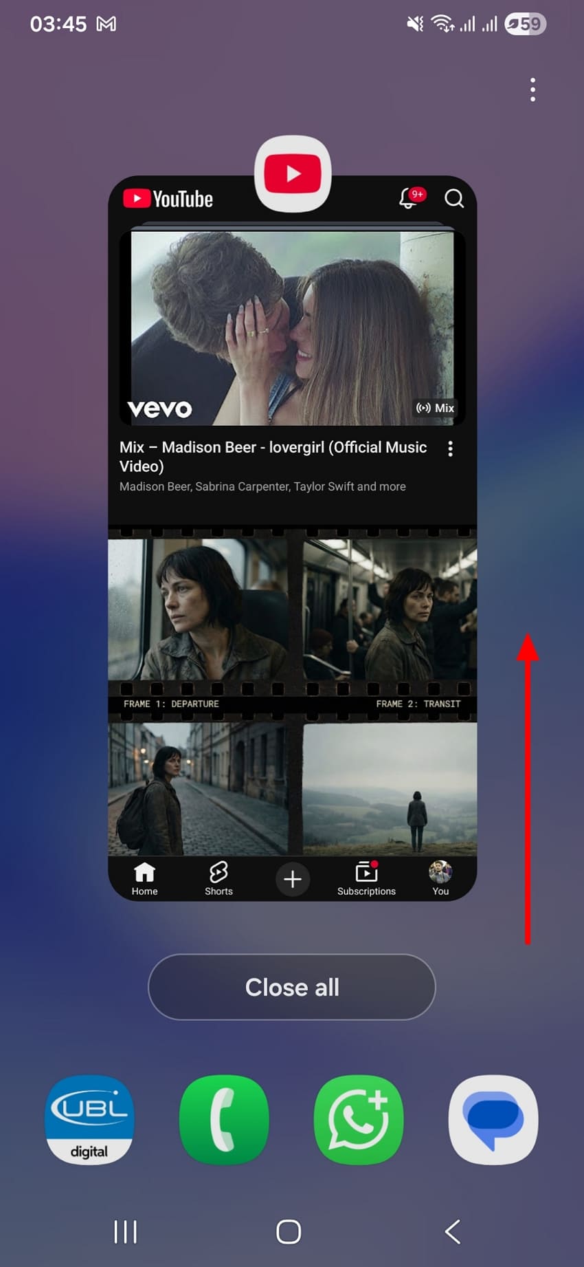 restart youtube app andriod