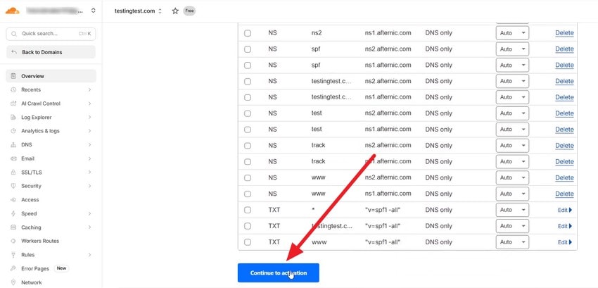 activate cloudflare configuration