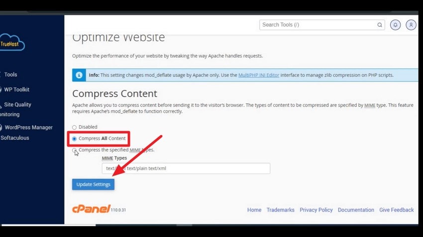 enable compress all content