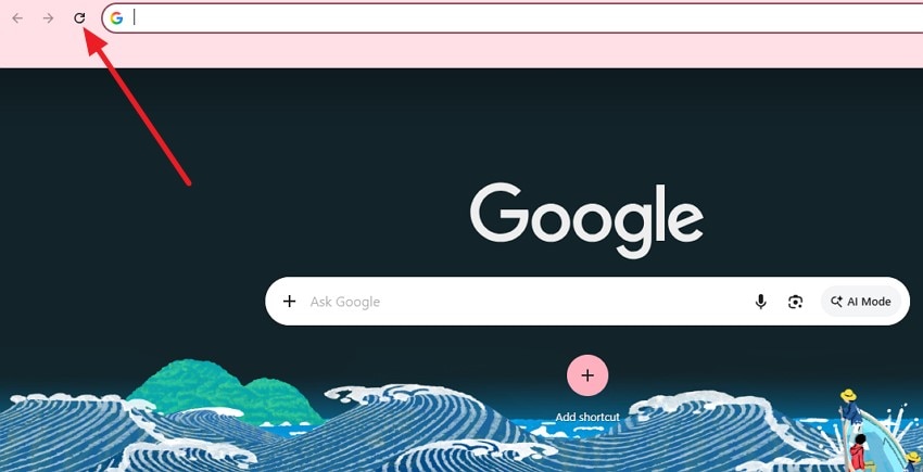 refresh the web page in browser