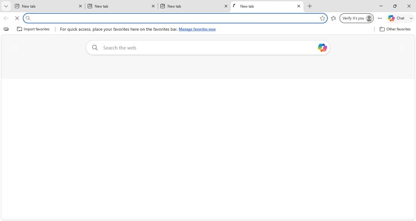 access the website in another browser