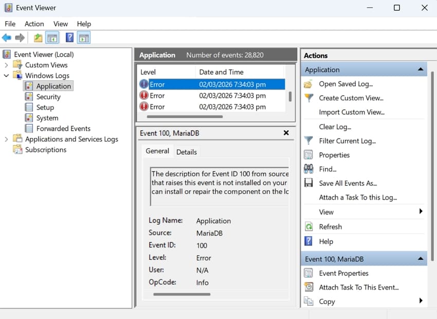 access event viewer
