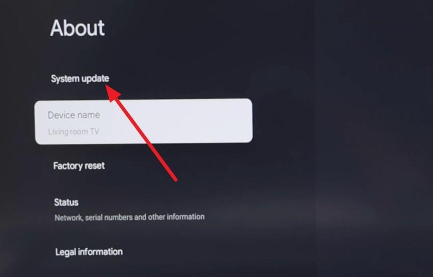 go to system update