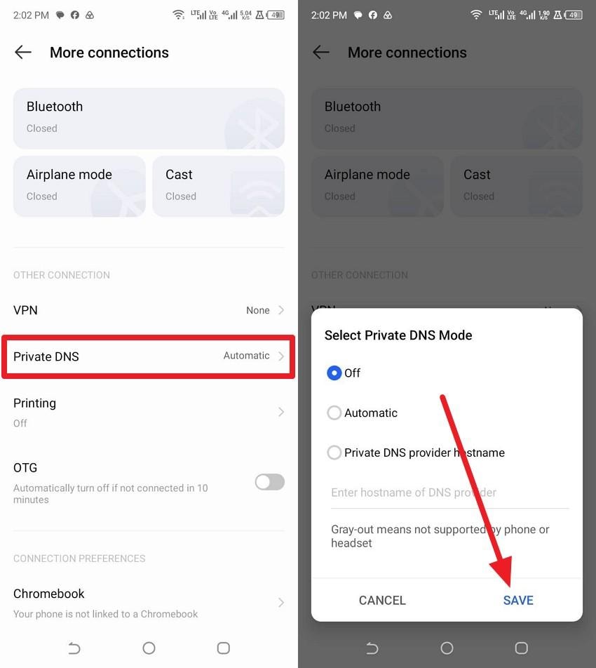 add dns and save