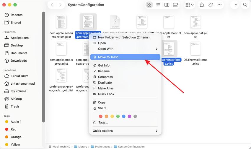 move files to trash