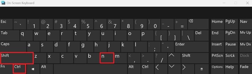 try the key combination