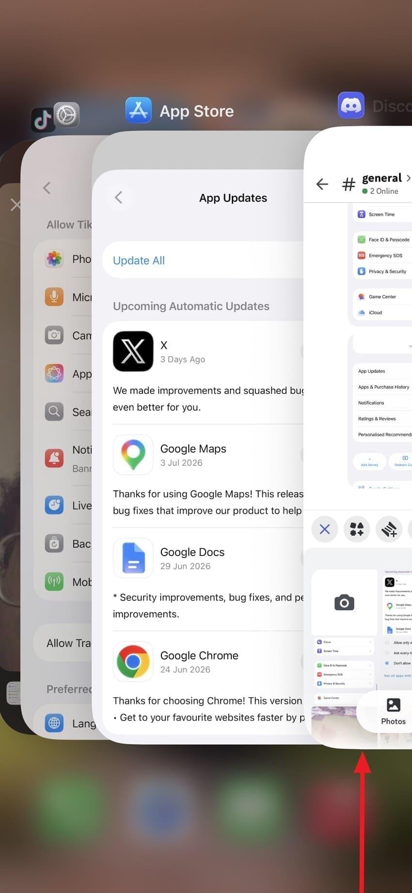 close the background apps