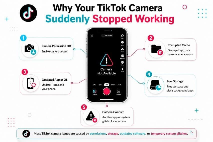 tiktok camera not working reasons