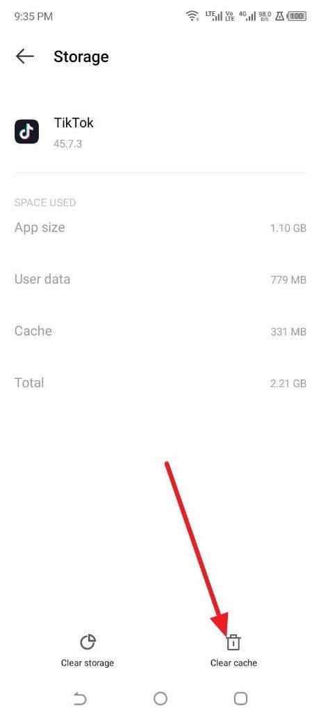 clear the tiktok cache