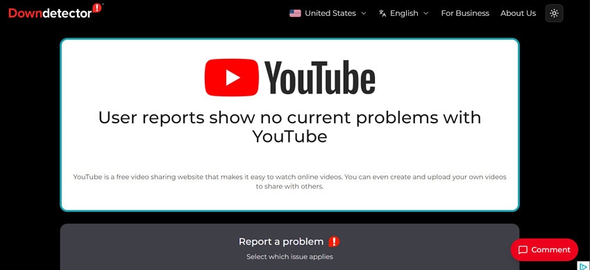 downdetector for youtube issue