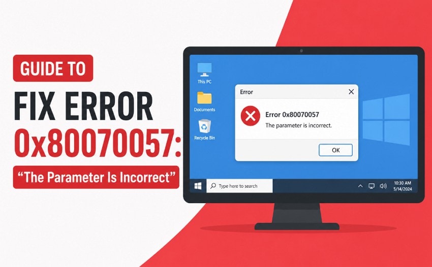 Guide to Fix Error 0x80070057: 