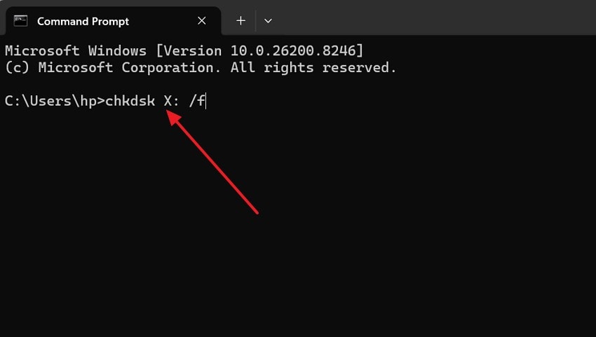run chkdsk after recovery