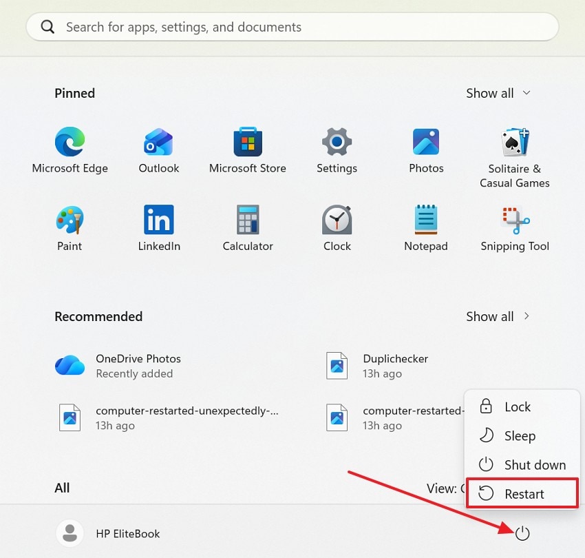 restart windows before updating