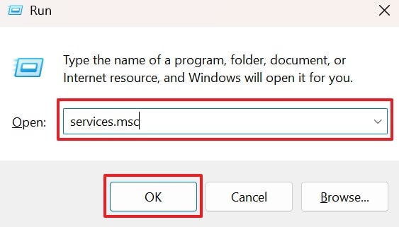 launch windows services console