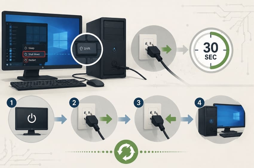 perform a full shutdown