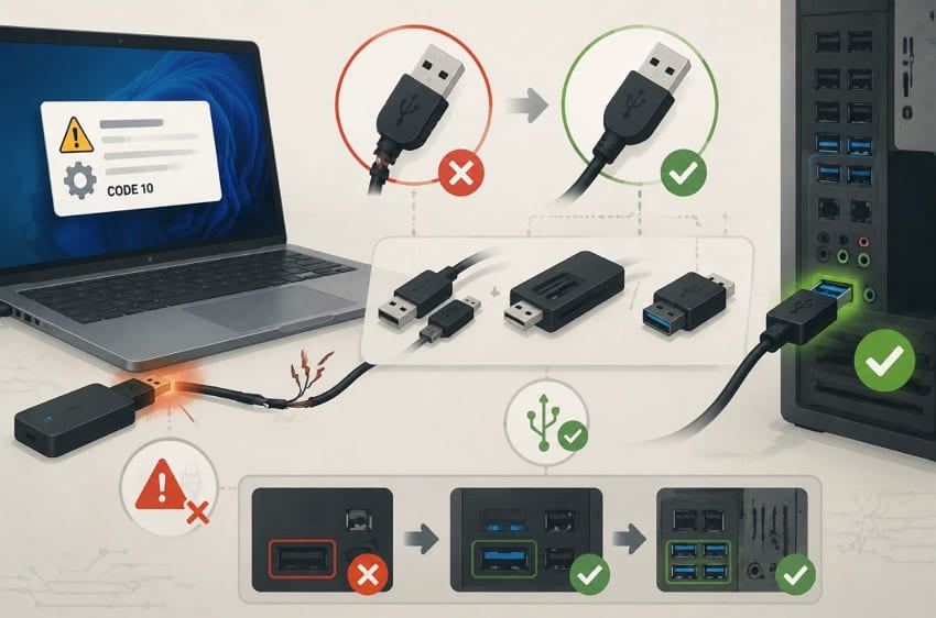 replace usb or adapter