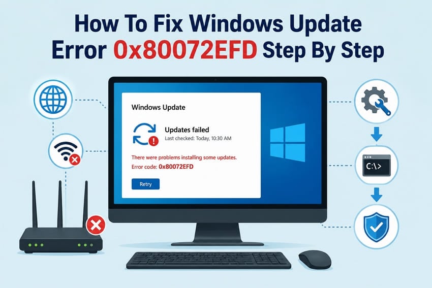 How to Fix Windows Update Error 0x80072EFD Step by Step