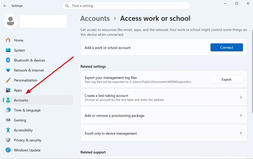 check windows account connection
