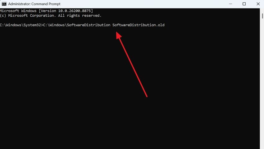 run softwaredistribution command