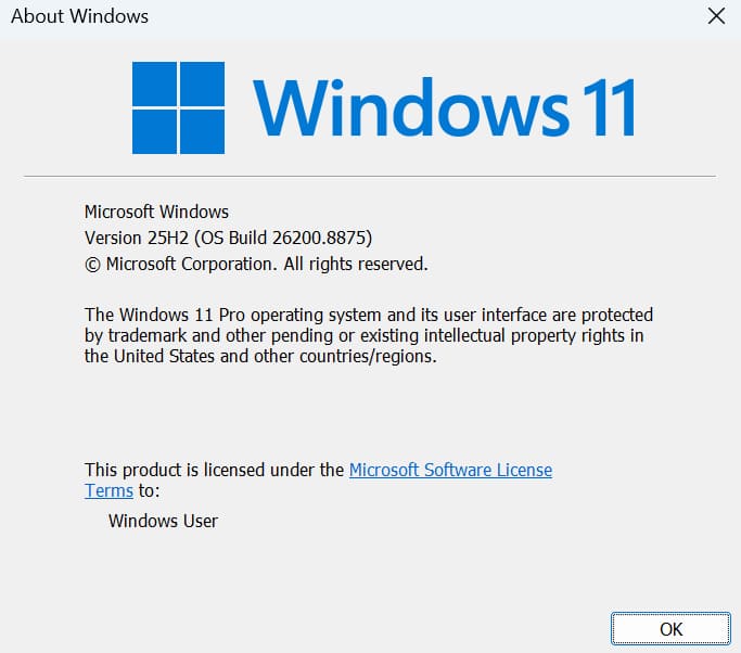 check windows version