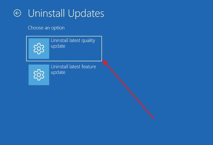 uninstall windows unpdate