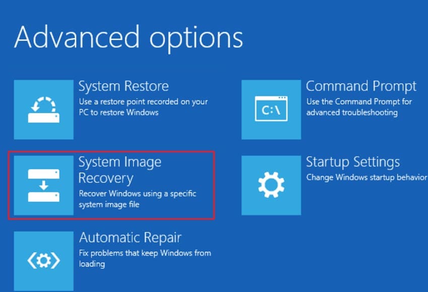 recover system image