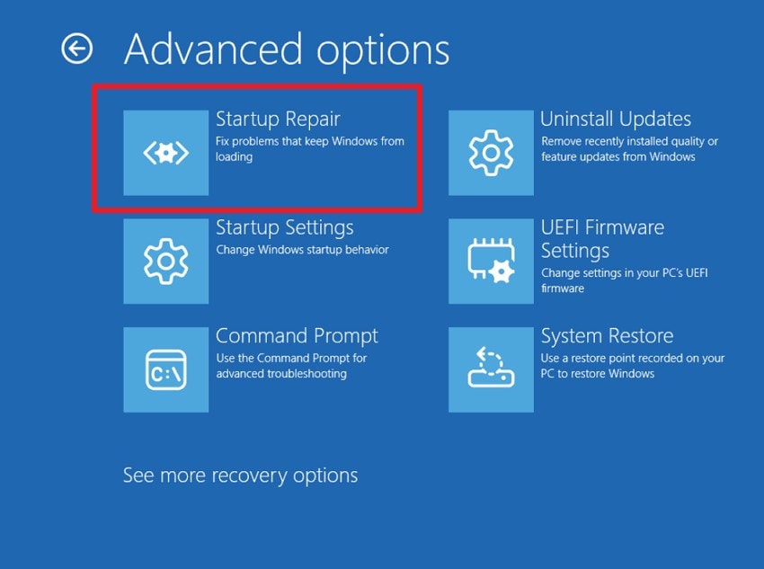 access startup repair