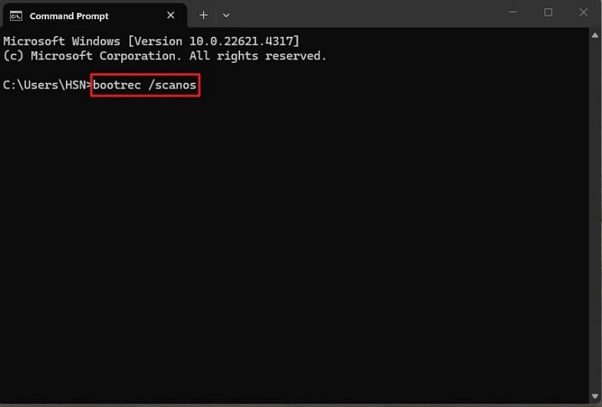 enter command in cmd